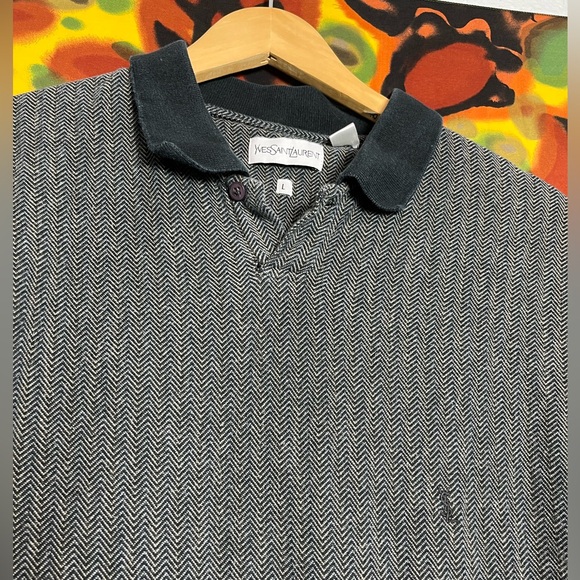 Yves Saint Laurent Gray Men’s Polo Size Large - Picture 1 of 13